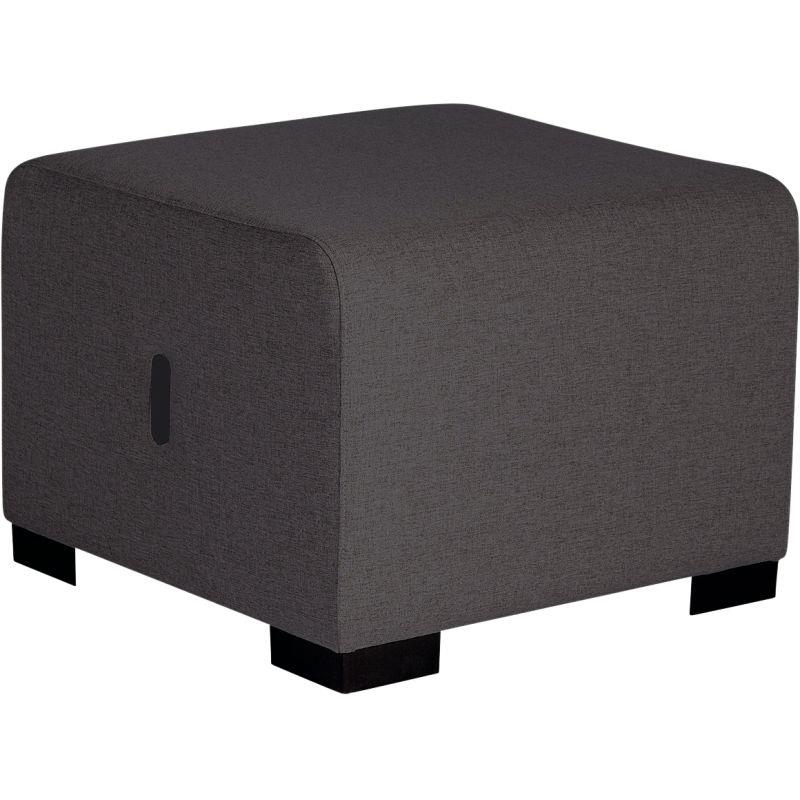 Ref. 96585, Pouf Hizia 1 place gris anthracite, marque ALBA