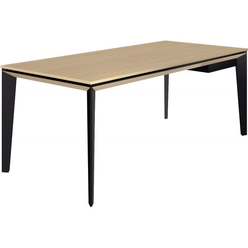 Image de  Bureau plateau bois L170cm E-Motion chêne structuré 