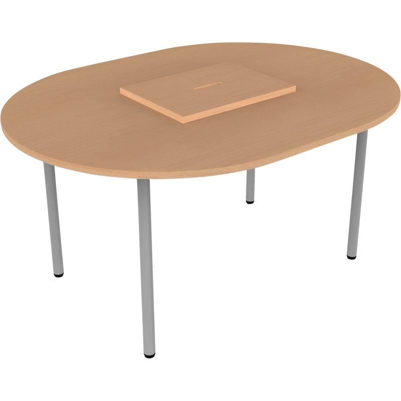 Ref. 96723, Table ovale 120x90cm avec 1 bac taille 2 alu, marque N.C