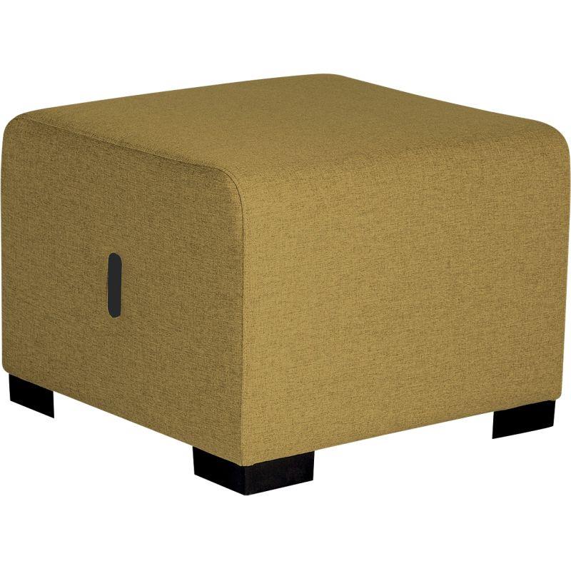 Ref. 96731, Pouf Hizia 1 place jaune safran, marque ALBA