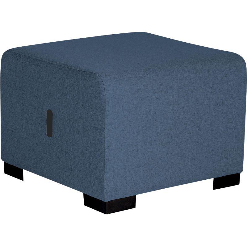 Ref. 96732, Pouf Hizia 1 place bleu denim, marque ALBA