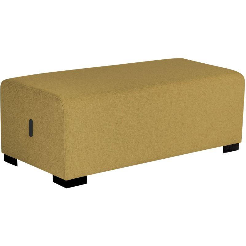Ref. 96737, Pouf Hizia 2 places jaune safran, marque ALBA