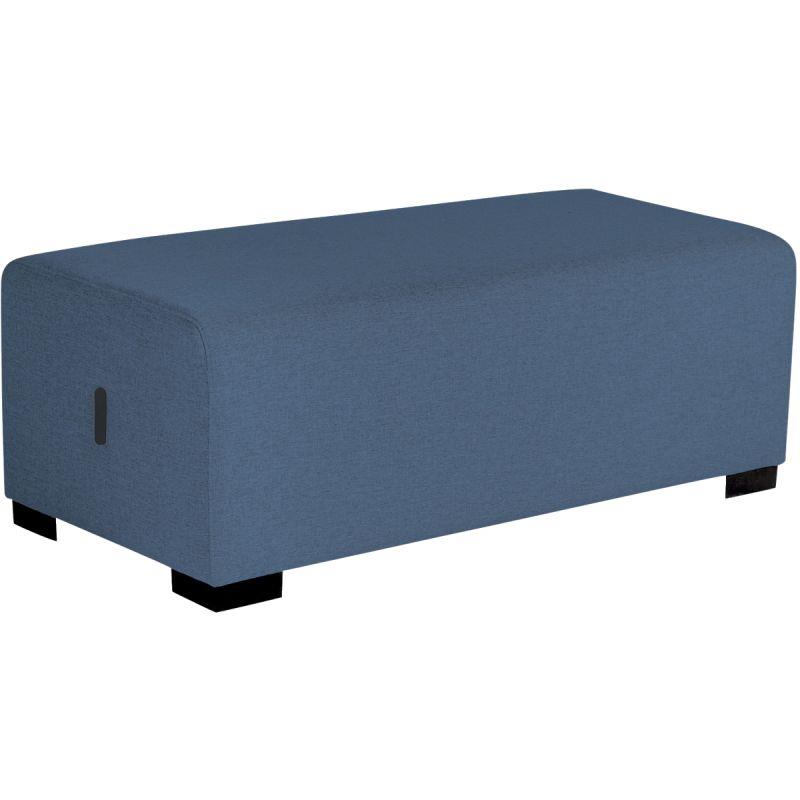Ref. 96738, Pouf Hizia 2 places bleu denim, marque ALBA