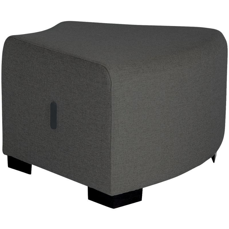 Ref. 96740, Pouf Hizia angulaire gris anthracite, marque ALBA