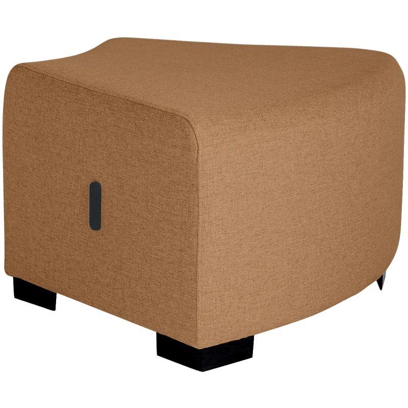 Ref. 96742, Pouf Hizia angulaire terre de sienne, marque ALBA