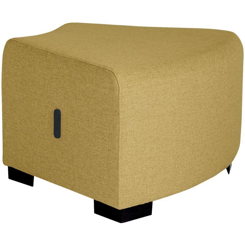 Ref. 96743, Pouf Hizia angulaire jaune safran, marque ALBA