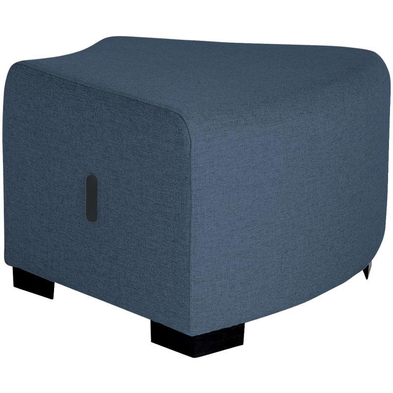 Ref. 96744, Pouf Hizia angulaire bleu denim, marque ALBA