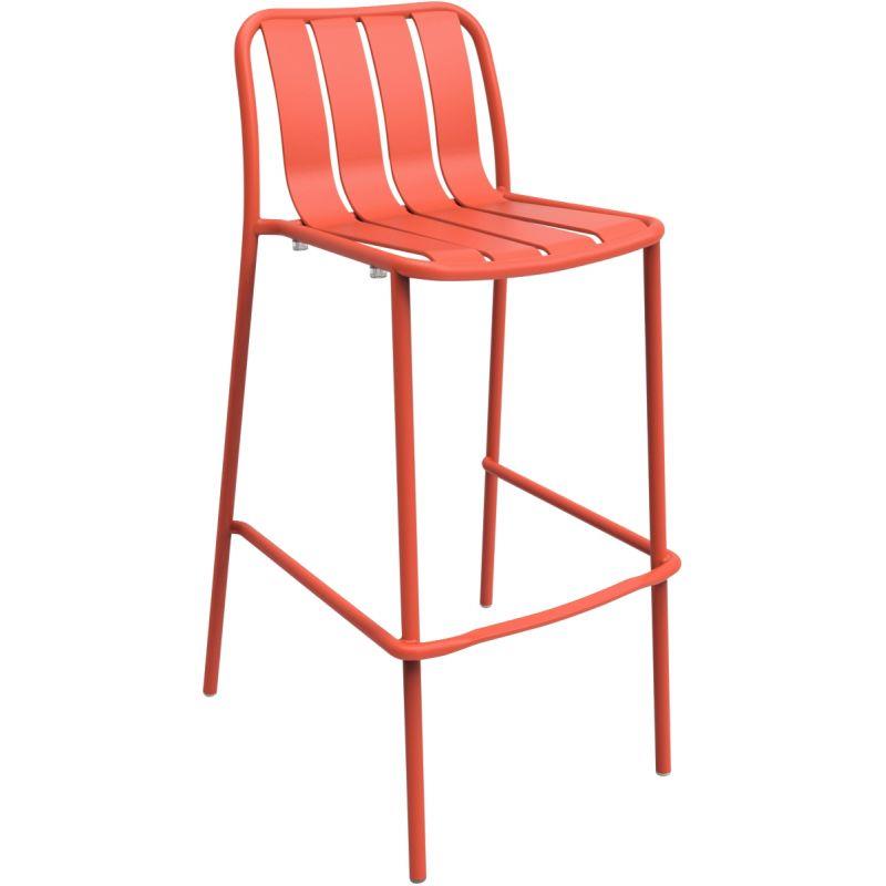 Ref. 96817, Tabouret haut avec dossier Verano paprika, marque N.C