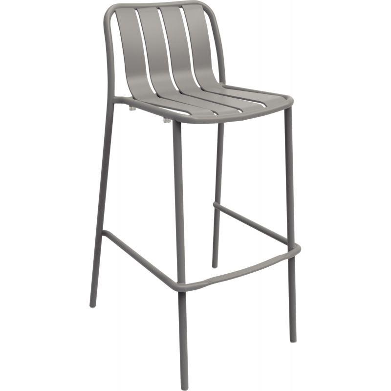 Ref. 96820, Tabouret haut avec dossier Verano gris, marque N.C