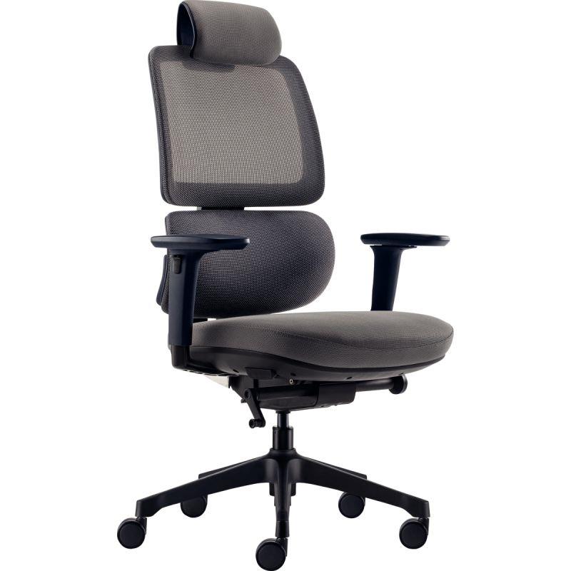 Ref. 96844, Siège manager ergonomique Slagen anthracite avec têtière, marque N.C
