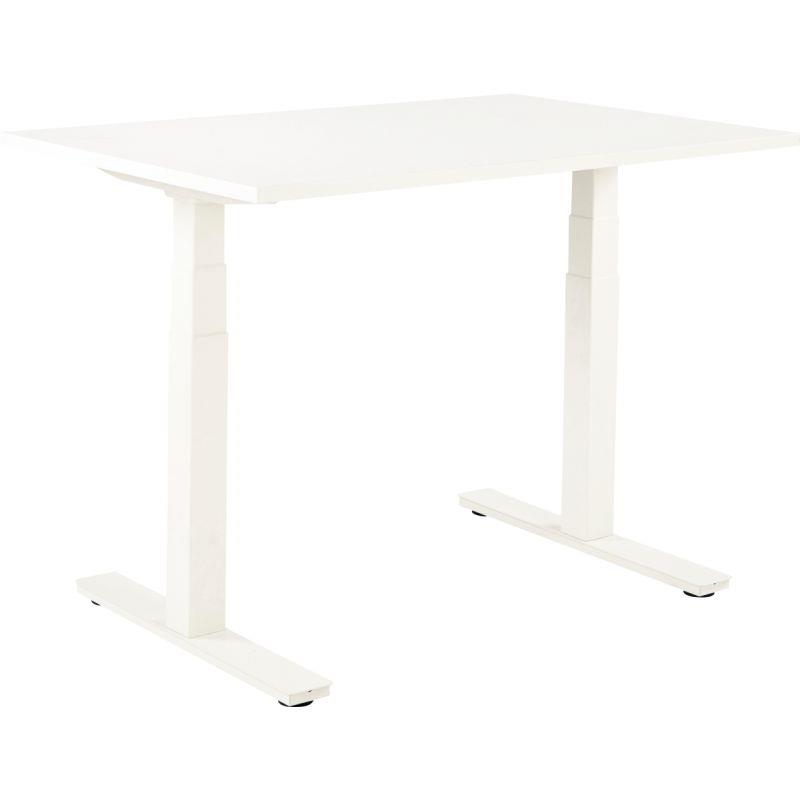 Ref. 96925, Bureau assis debout L120 cm Boost plateau blanc/ piètement blanc, marque N.C