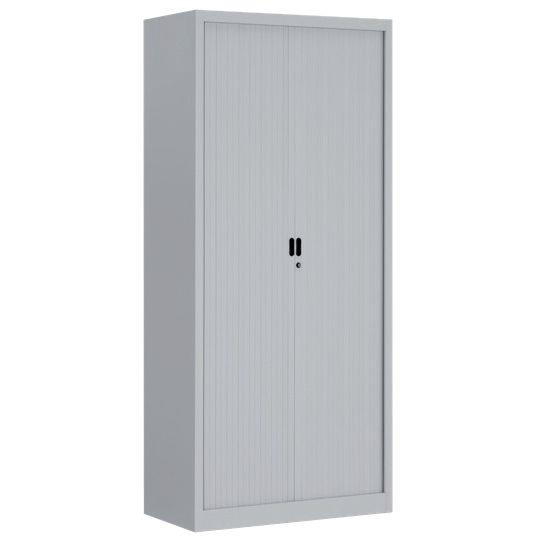 Ref. 97043, Armoire monobloc gris 180x90x43cm 2 rideaux 3 tablettes, marque N.C