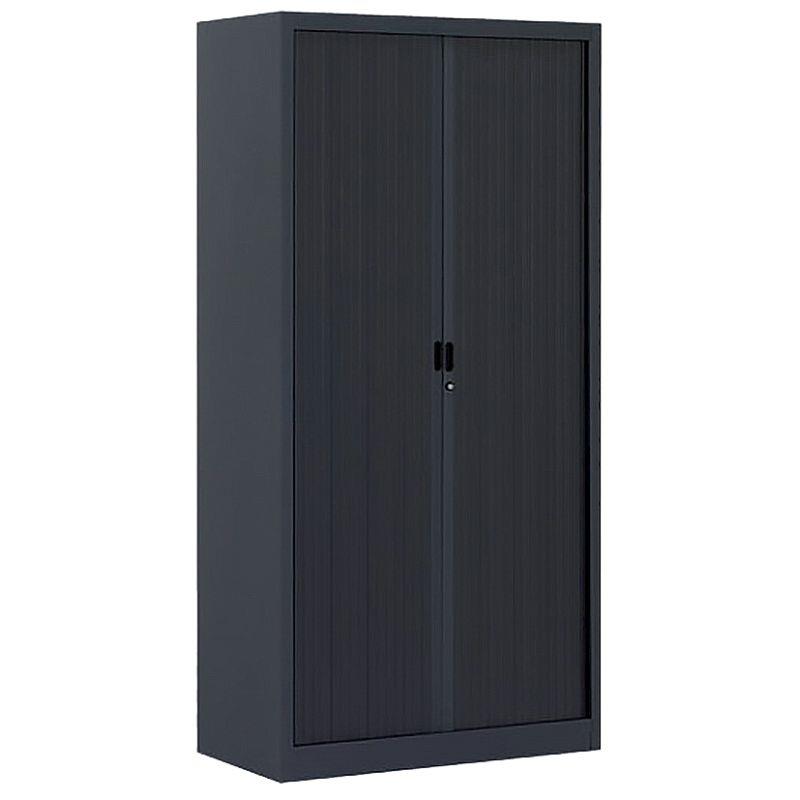 Ref. 97044, Armoire monobloc anthracite 180x90x43cm 2 rideaux 3 tablettes, marque N.C