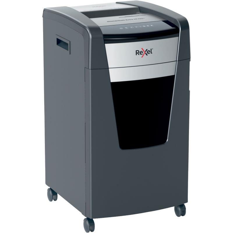 Ref. 97113, Destructeur Momentum Extra X422+ coupe croisée 22 feuilles noir, marque ACCO