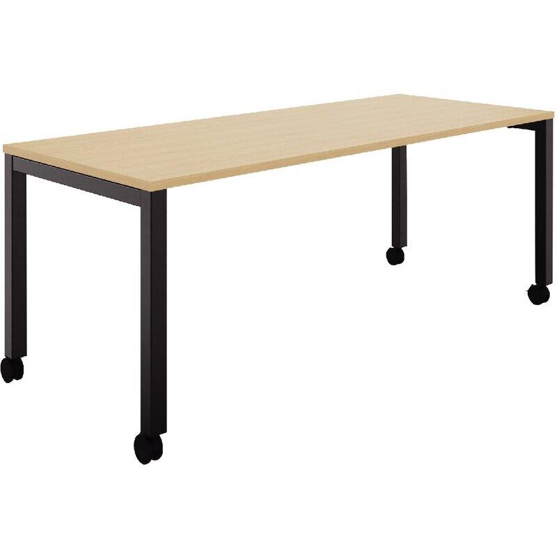 Ref. 97128, Table L180 cm x P80 cm x H73,5 cm Perform Mobile plateau chêne naturel/piétement noir, marque N.C