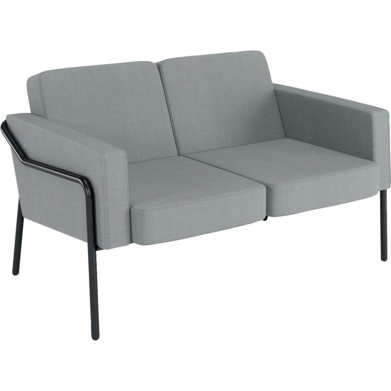 Ref. 97145, Canapé Medso 2 places gris, marque PAPERFLOW