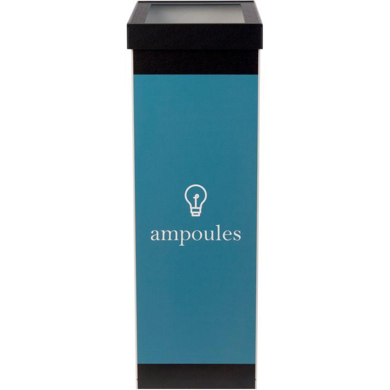 Ref. 97174, Corbeille de tri sélectif ampoules noir 60 litres, marque PAPERFLOW