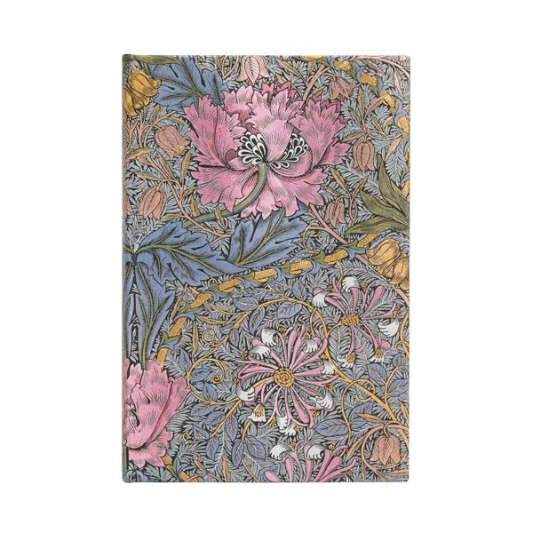 Image de  Carnet rigide Morris Chèvrefeuille Rose - Midi - Ligné - 144 pages 