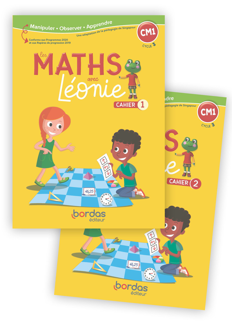 Ref. 9782047338469, Les maths avec léonie CM1 2022 cahiers de l'élève n°1 et n°2 sous film