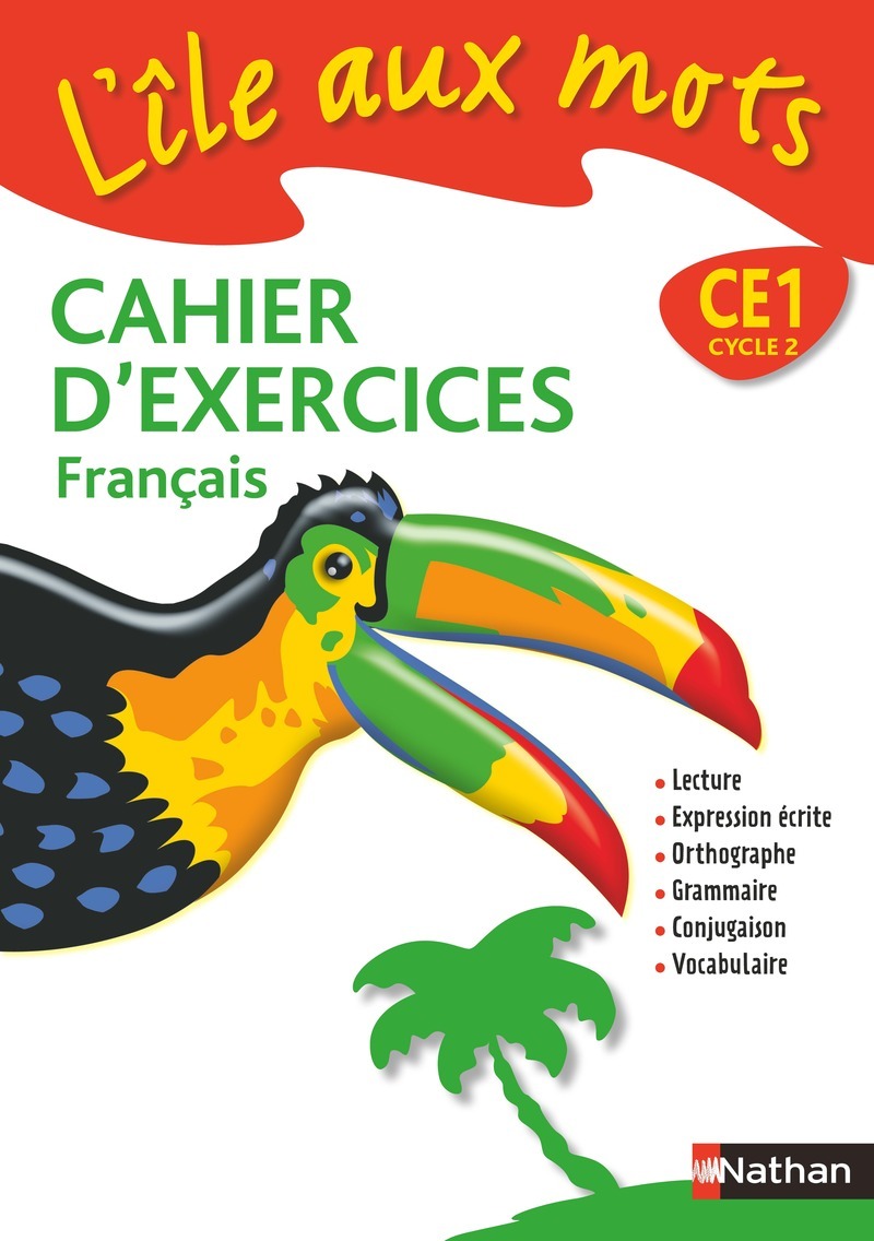 Ref. 9782091224077, L'île aux mots - cahier exercices - CE1, marque NATHAN