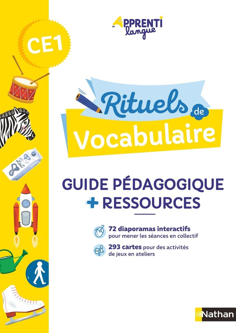 Ref. 9782091242538, Rituels de vocabulaire - guide pédagogique + ressources CE1, marque NATHAN