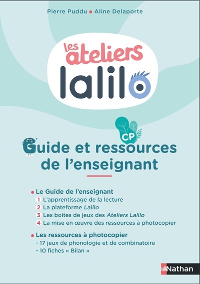 Ref. 9782091242828, Les ateliers lalilo - CP - guide pédagogique + ressources, marque NATHAN