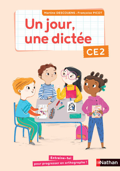 Ref. 9782091244389, Un jour, une dictée CE2 - cahier - 2020, marque NATHAN