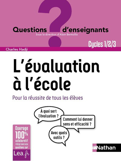 Ref. 9782091246376, L'évaluation à l'école - cycles 1/2/3, marque NATHAN
