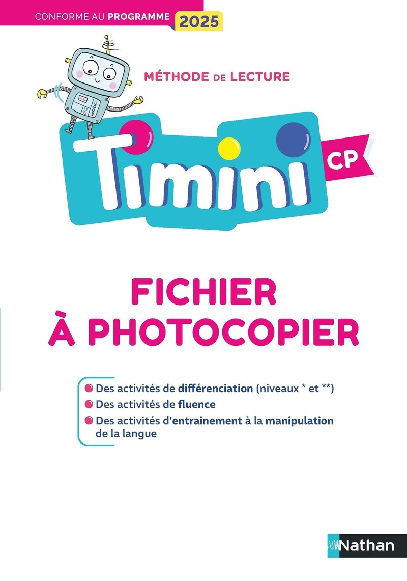 Ref. 9782091249049, Timini - fichier à photocopier - différentiation et manipulation CP, marque NATHAN