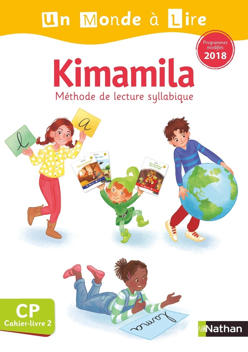 Ref. 9782091249162, Un monde à lire - kimamila - série blanche - cahier livre 2 CP..., marque NATHAN