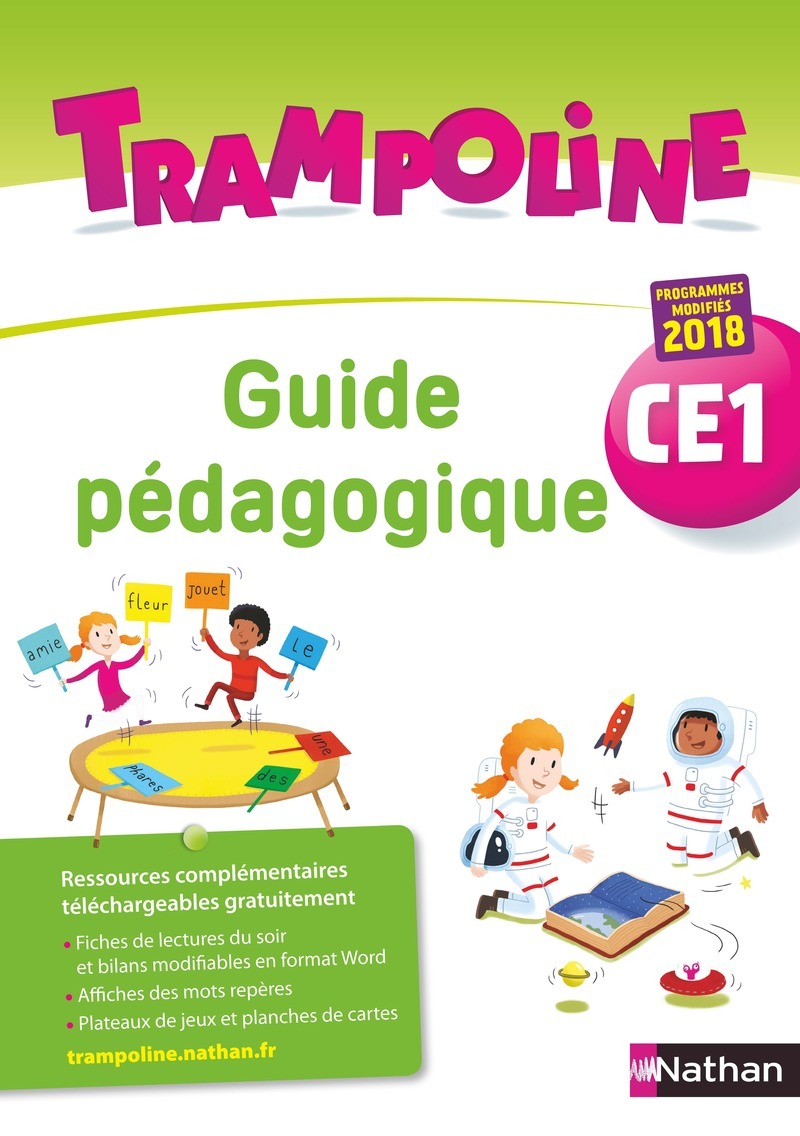 Ref. 9782091249261, Trampoline - guide pédagogique CE1 2019, marque NATHAN