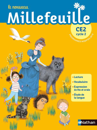 Ref. 9782091249568, Nouveau millefeuille CE2 manuel 2019, marque NATHAN