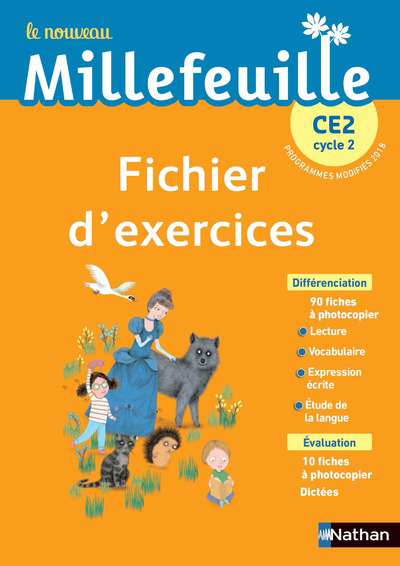 Ref. 9782091249582, Nouveau millefeuille CE2 - fichier d'exercices à photocopier - 2019, marque NATHAN