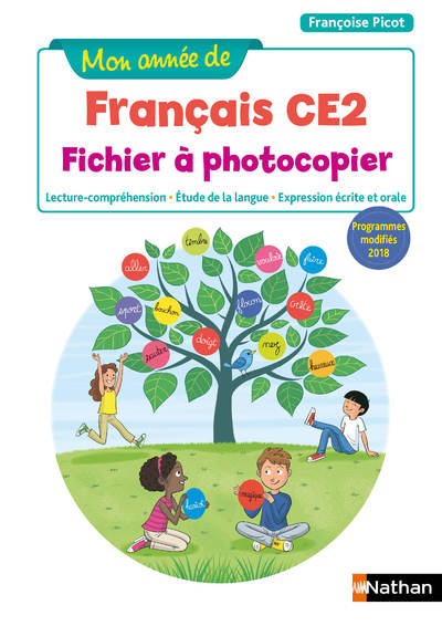 Ref. 9782091249681, Mon année de français - fichier à photocopier - CE2 - 2019, marque NATHAN