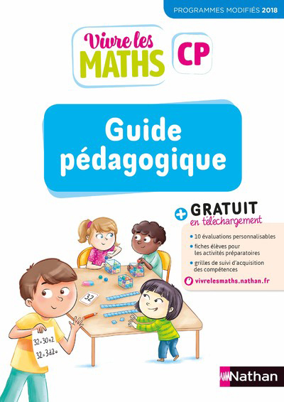 Ref. 9782091249704, Vivre les maths - guide pédagogique CP 2019, marque NATHAN