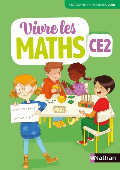 Ref. 9782091249735, Vivre les maths CE2 fichier élève 2019, marque NATHAN