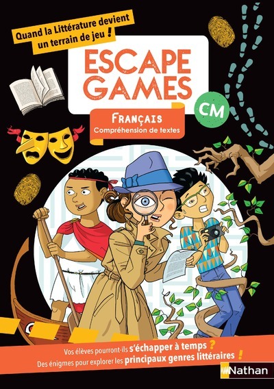Ref. 9782091252315, Escape games français - compréhension de textes cm, marque NATHAN
