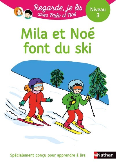 Ref. 9782091933795, Une histoire à lire tout seul : mila et noé font du ski - niveau 3, marque NATHAN