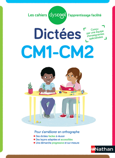 Ref. 9782091934730, Cahier de dictées CM1-CM2 dyscool, marque NATHAN