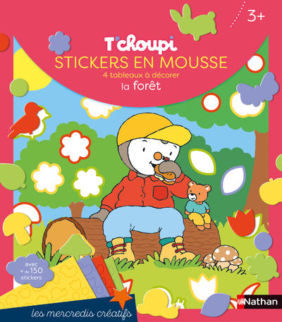 Ref. 9782092493137, T'choupi stickers en mousse la forêt, marque NATHAN