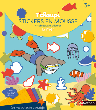 Ref. 9782092493144, T'choupi stickers en mousse la mer, marque NATHAN