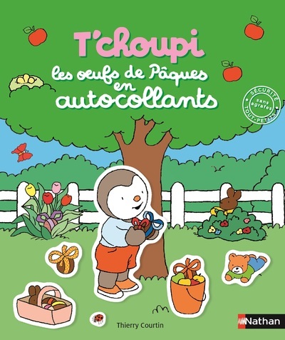 Ref. 9782092573693, T'choupi les oeufs de pâques en autocollants, marque NATHAN