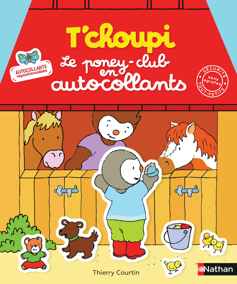 Ref. 9782092589694, T'choupi le poney-club en autocollants, marque NATHAN