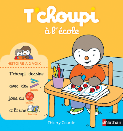 Ref. 9782092589953, T'choupi à l'école, marque NATHAN