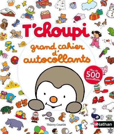 Ref. 9782092590409, T'choupi grand cahier d'autocollants, marque NATHAN