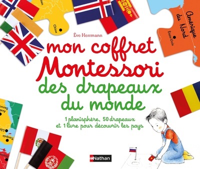 Ref. 9782092787922, Mon coffret montessori des drapeaux du monde, marque NATHAN