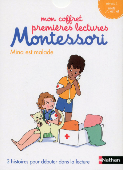 Ref. 9782092789261, Mon coffret premières lectures montessori : mina est malade, marque NATHAN