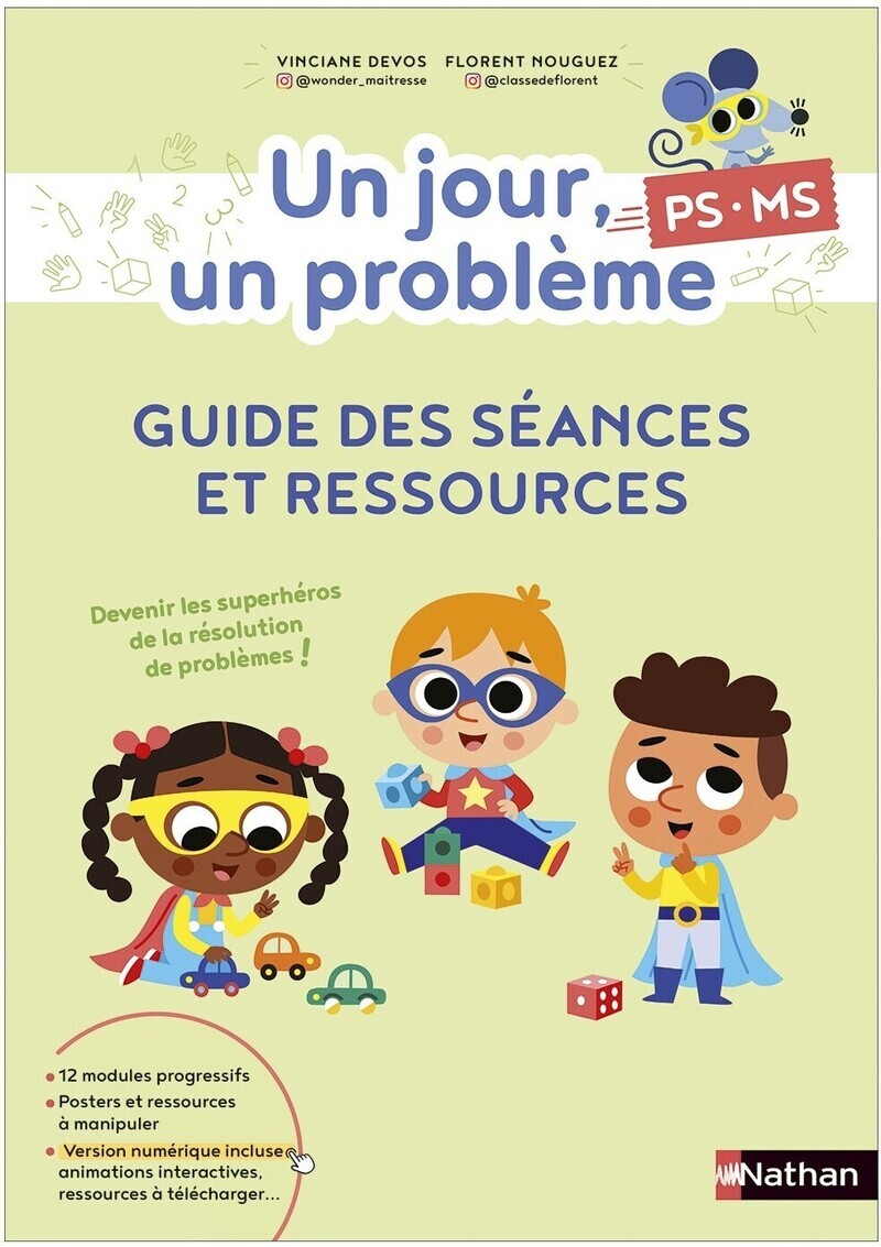 Ref. 9782095046620, Un jour, un problème - PS-ms - guide des séances et ressources, marque NATHAN