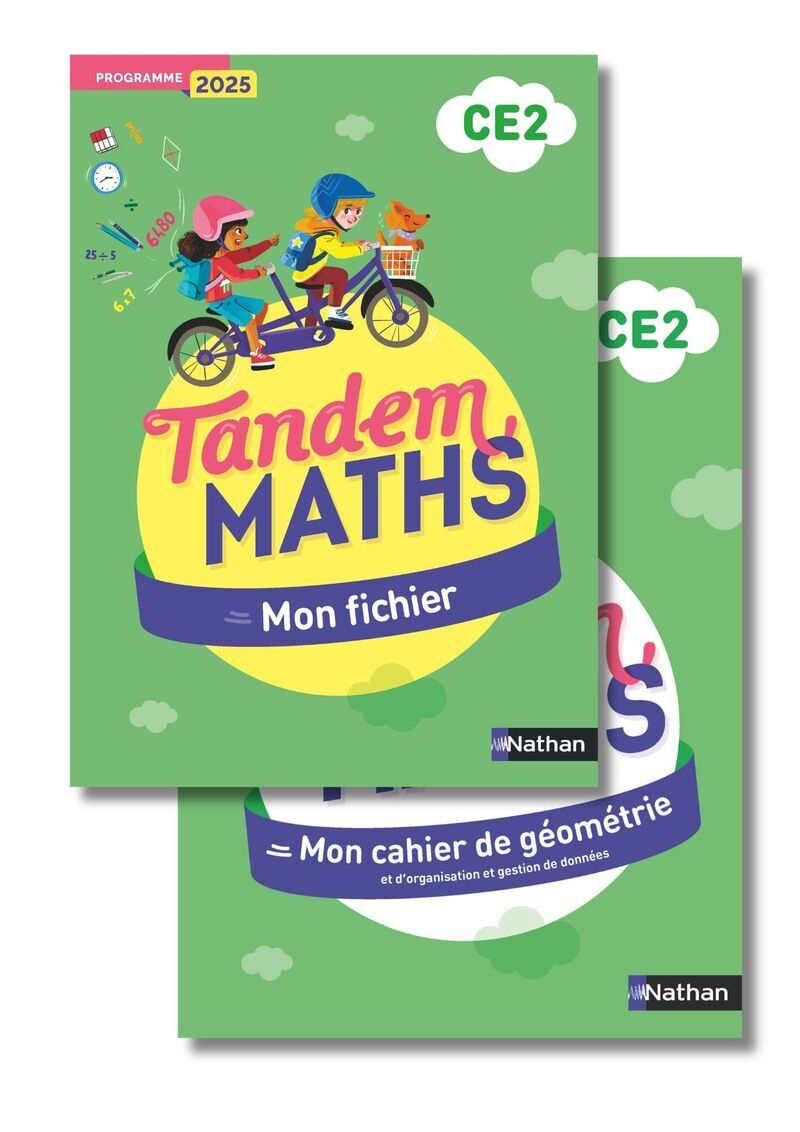 Ref. 9782095061555, Tandem - maths CE2 - fichier de l'élève + cahier de géométrie -...
