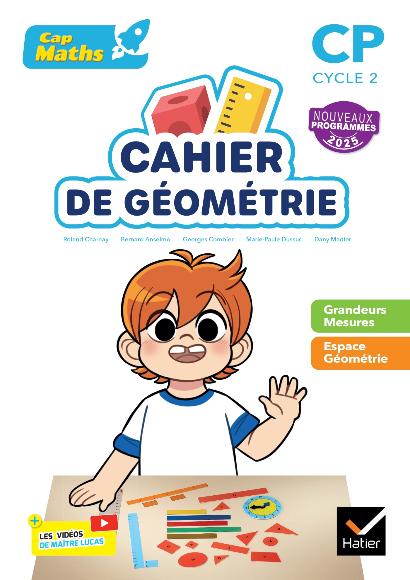Ref. 9782401113756, Cap maths CP - ed. 2025 - cahier de géométrie-mesure